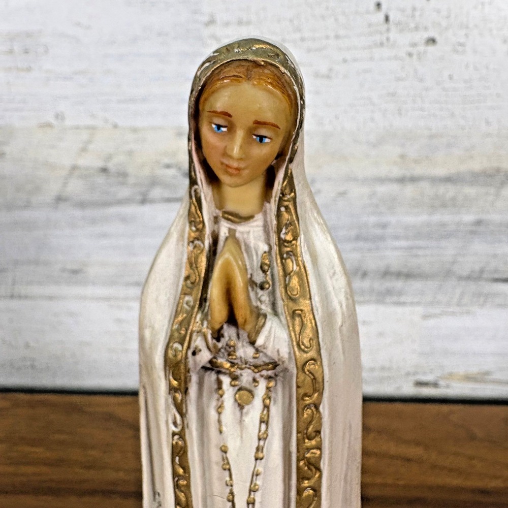 Fontanini Vintage Our Lady of Fatima Hand Painted Italian Catholic Virgin Mary - Picture 2 of 14